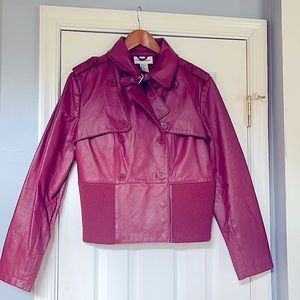 Red Newport News Leather Jacket